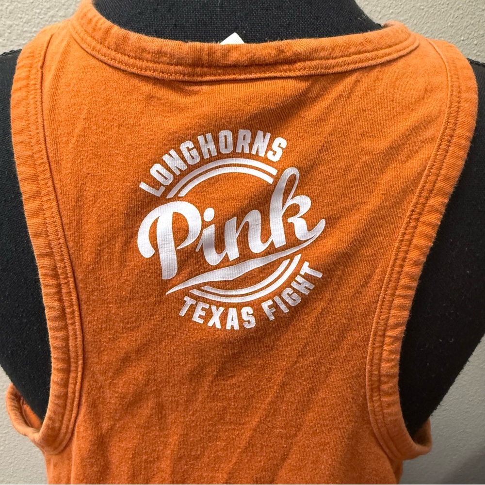 PINK Victoria’s Secret UT Burnt Orange Tank L | College Game Day Graphic Top - Picture 4 of 8
